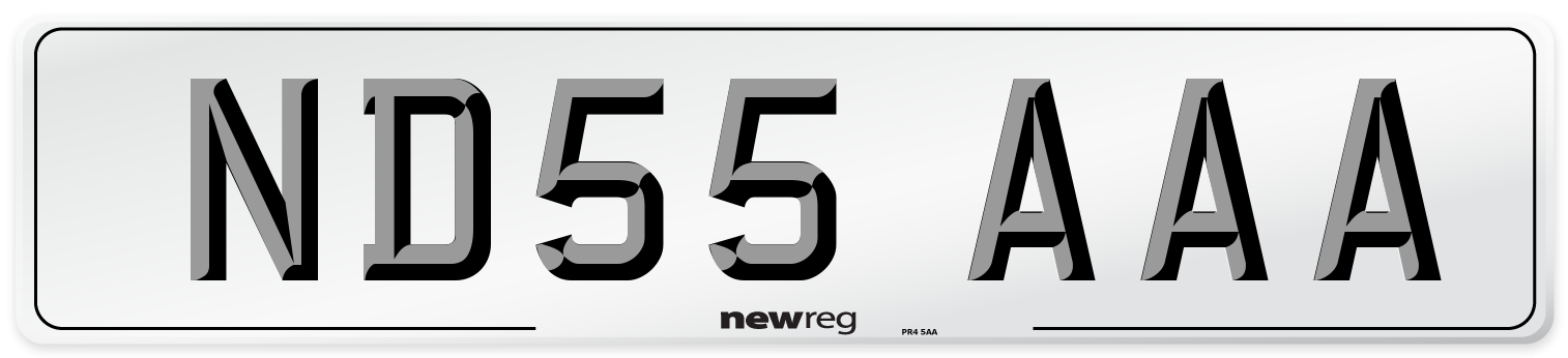 ND55 AAA Number Plate from New Reg